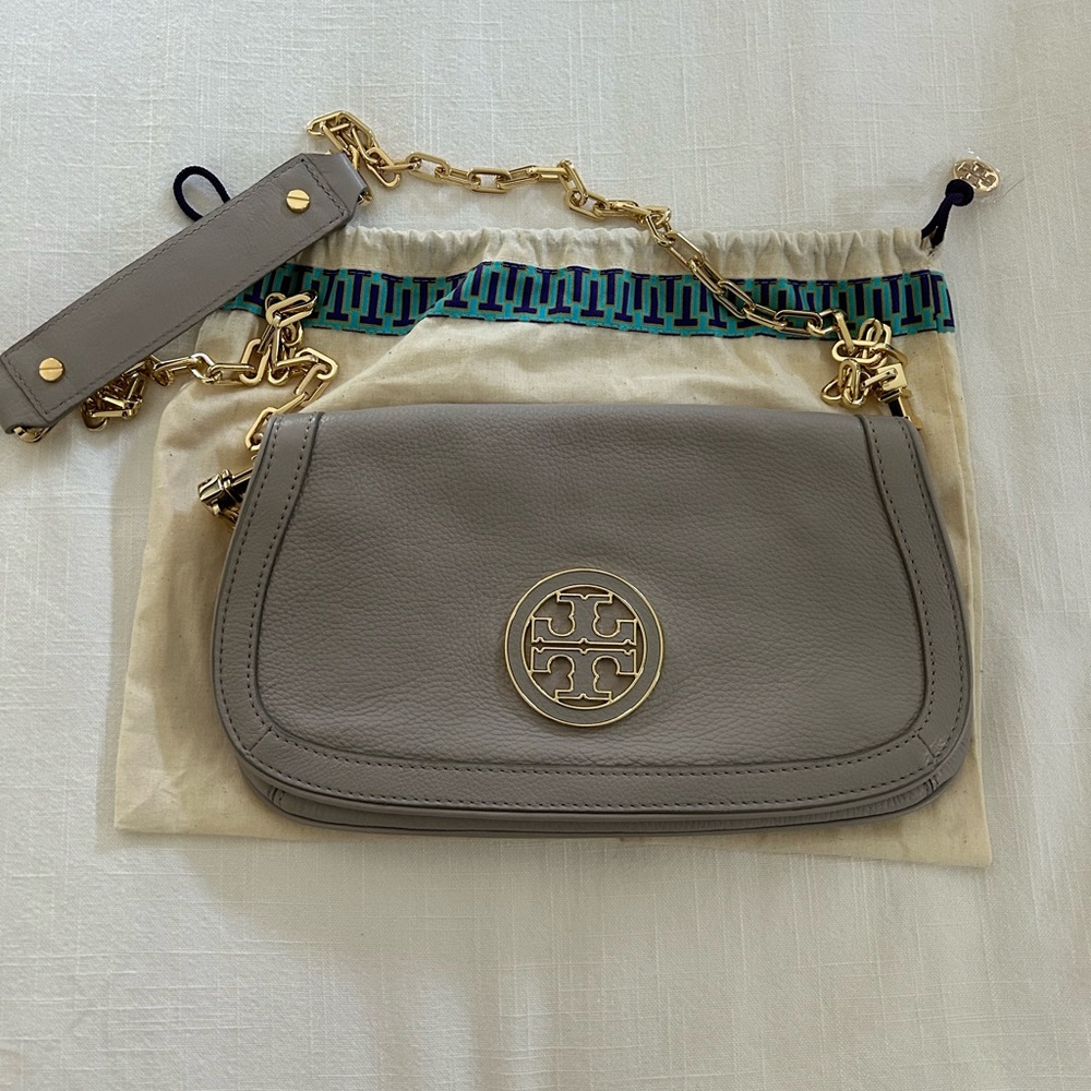 Tory Burch Grey Amanda Crossbody Bag
